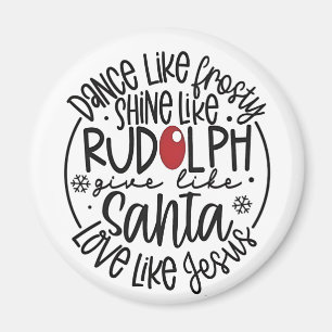 Imã Dança como Frosty Brilhe como Rudolph Natal