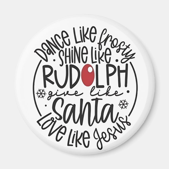 Imã Dança como Frosty Brilhe como Rudolph Natal (Frente)