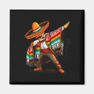 Imã Dança Dab Dabbing Poncho Mexicano Cinco De Mayo Ho