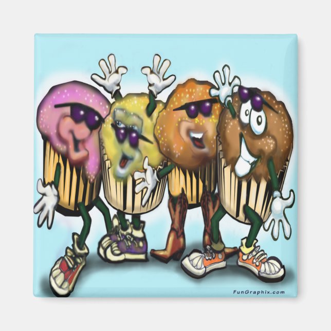 Imã Dança de cupcake (Frente)