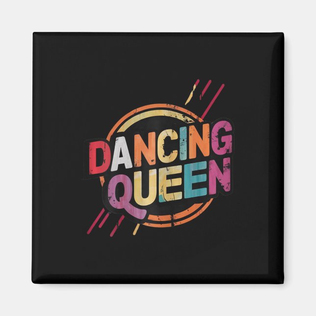 Imã Dança De Disco Do Partido Rainha Dançando Para Mul (Frente)