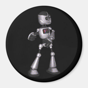 Imã dança de intervalo mínimo da cara do robô da