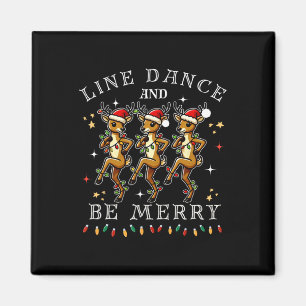 Imã Dança De Rena E Feliz Natal Festivo