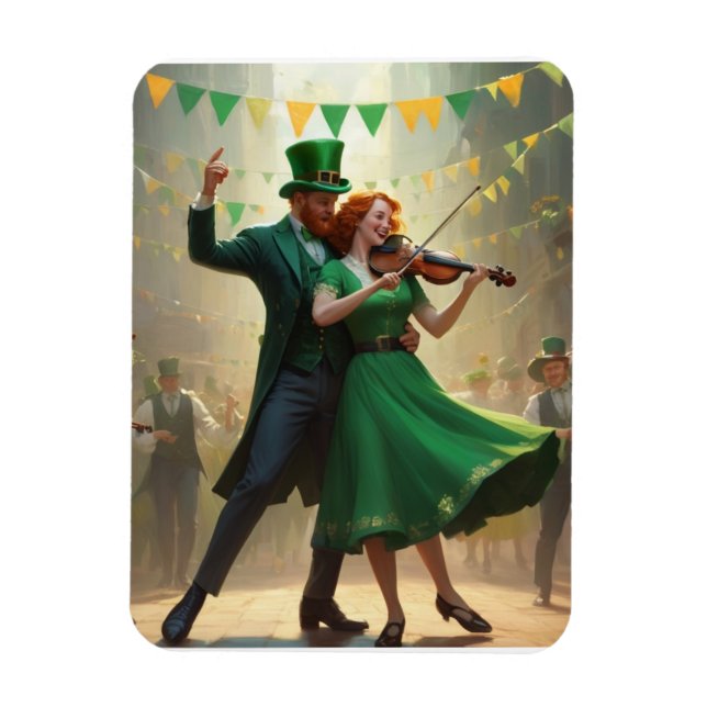 Ímã Dança do Dia de São Patrício (Vertical)