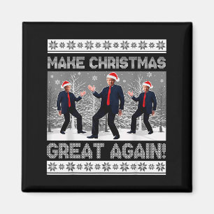 Imã Dança do Papai Noel Trump Engraçado Faça o Natal G