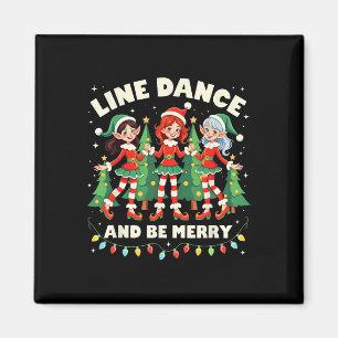 Imã Dança em Linha e Seja Alegre Natal Fantasia de Elf