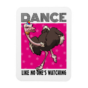 Ímã Dança Estranha de Avestruz Dançe Como Se Ninguém E