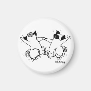 Imã Dança feliz do Pug