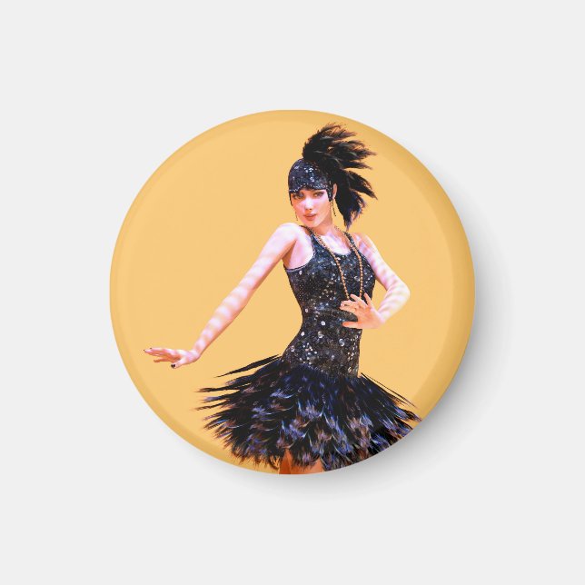 Imã Dança Flapper Vintage (Frente)
