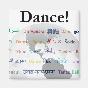 Imã Dança global - a língua global (customizável)
