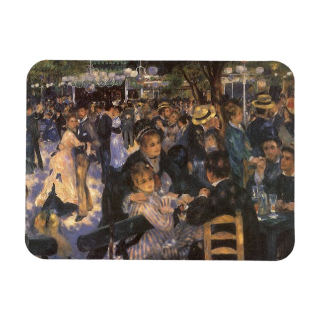 Ímã Dança no Le Moulin de la Galette por Pierre Renoir (Horizontal)