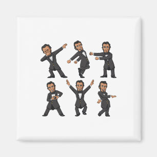 Imã Dançando Abraham Lincoln 4 De Julho Meninas Crianç