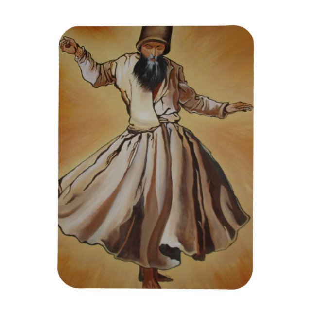 Ímã Dançando Dervish Ottoman Dynastia Art (Vertical)