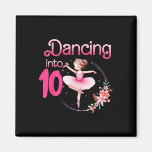 Imã Dançando em 10 Ballerina 10ª Bola de Festa de aniv