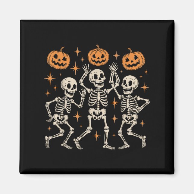 Imã Dançando Esqueletos Dança De Halloween Macabre (Frente)