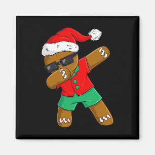 Imã Dançando Gingerbread Natal Em Julho Xmas Dab Boy