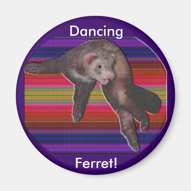 Imã Dançando o Ferret Magnet (Frente)
