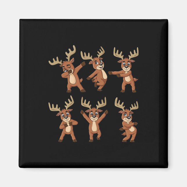 Imã Dançando Reindeer Dance Challenge Natal Boys Gi (Frente)