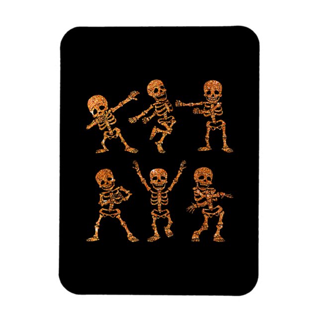 Ímã Dançando Skeletons Dançando Esqueletos Dançando Pr (Vertical)