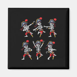 Imã Dançando Skeletons Piratas Desafiam Meninos