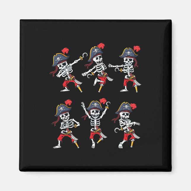 Imã Dançando Skeletons Piratas Desafiam Meninos (Frente)