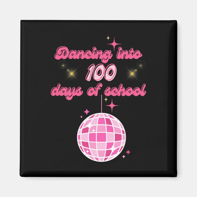 Imã Dançar Em 100 Dias De Escola Com Disco Rosa Ba (Frente)