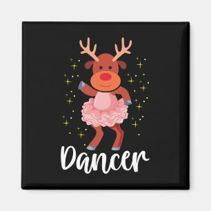 Imã Dançarina de dança de natal Reindeer Cute Deer Dan