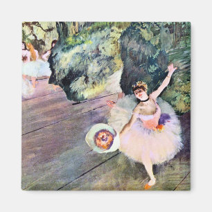Imã Dançarina de Edgar Degas com Buquê de Flores