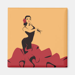 Imã dançarina de flamenco numa pose espetacular
