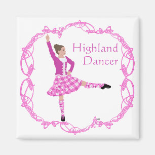 Imã Dançarina Escocesa de Highland Nó Celta Rosa