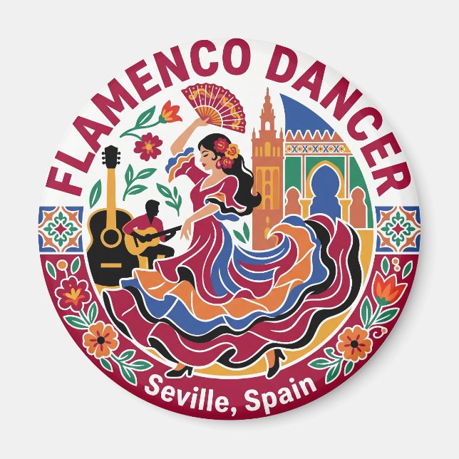Imã Dançarino de Flamenco Espanha (Frente)