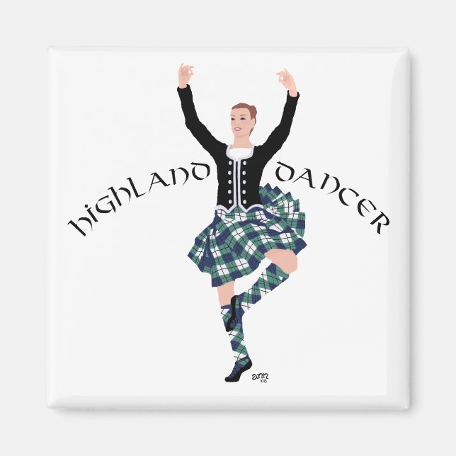 Imã Dançarino Escocês Highland Fling (Frente)