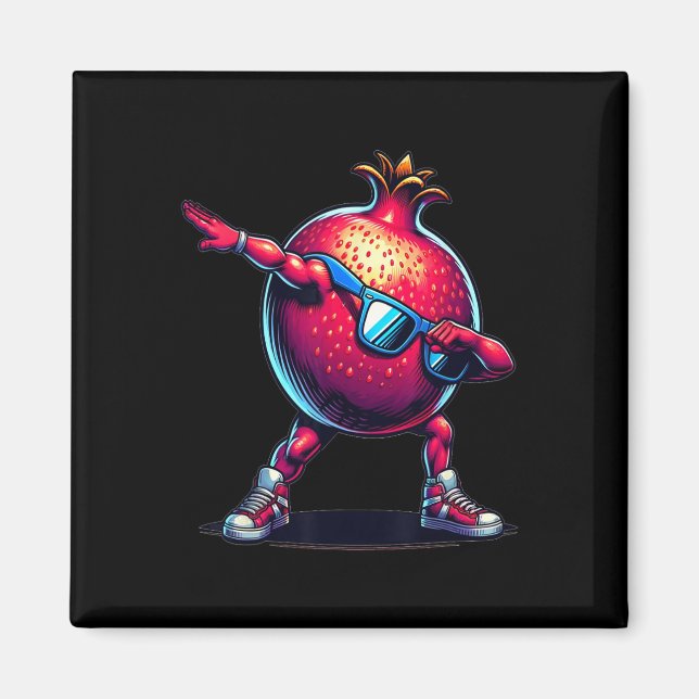 Imã Dance Dab Pomegranate Funny Dancing Dabbing Fruta (Frente)