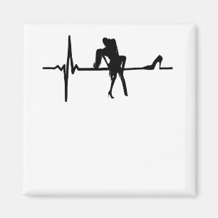 Imã Dance Heart Beat com Stiletto Ela