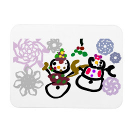 Ímã Dance Snowman and Snowwoman