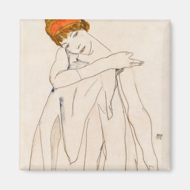 Imã Dancer (1913) por Egon Schiele. (Frente)