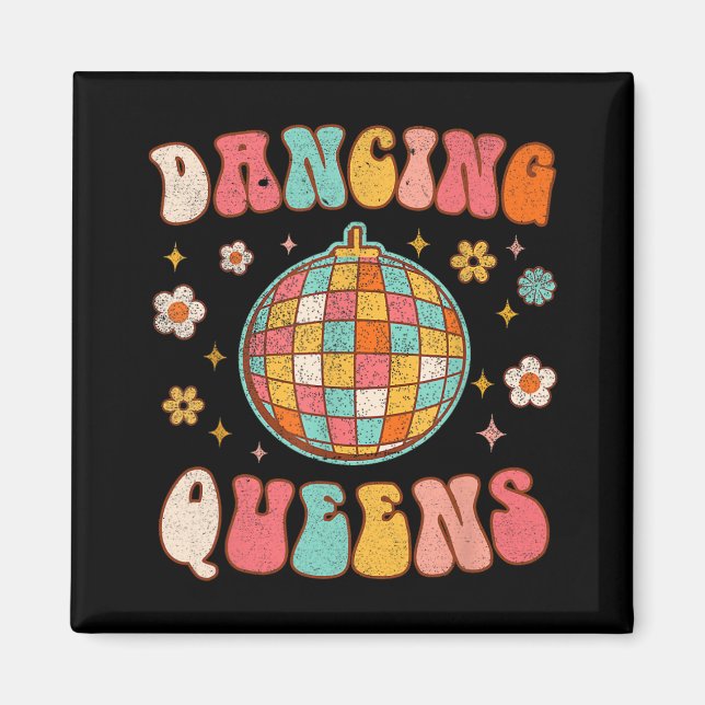 Imã Dancing Queen Noivas Retrô Disco dos Anos 70 (Frente)