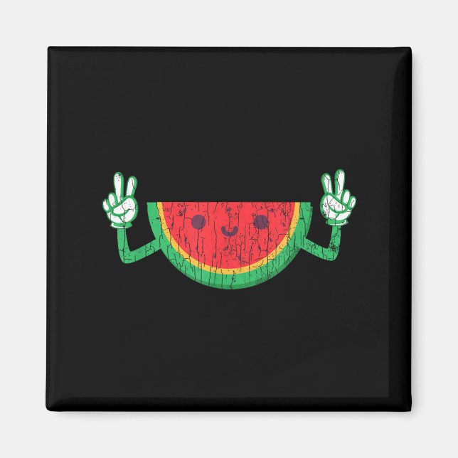 Imã Dancing Watermelon Funny Summer Fruit Lover (Frente)
