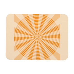 Ímã Dandelion, Espiral Laranja, Arte Abstrata Boho