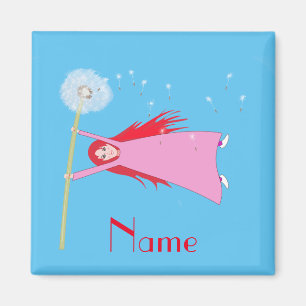 Imã Dandelion Girl Thunder_Cove de cabelos vermelhos