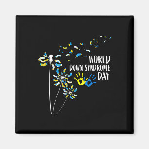 Imã Dandelion Meias World Down Syndrome Sensibilização