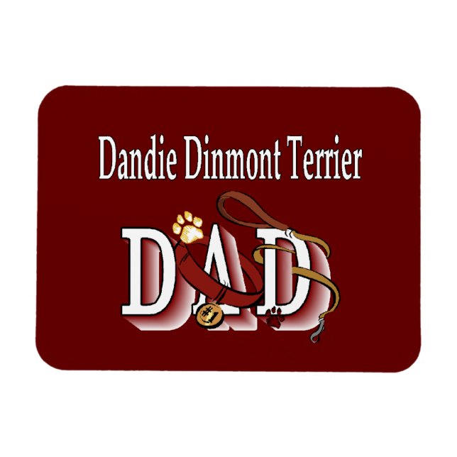 Ímã Dandie Dinmont Terrier PAI (Horizontal)