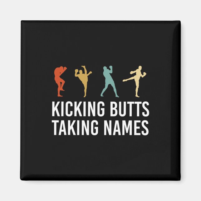 Imã Dando Chutes Tomando Nomes Kickboxing Kickboxer (Frente)
