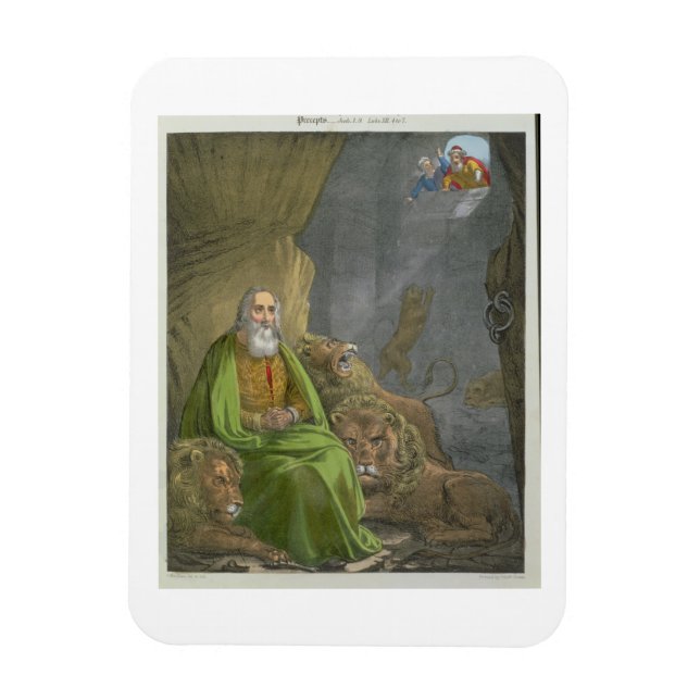 Ímã Daniel no Lions' Den, de uma bíblia impressa por (Vertical)