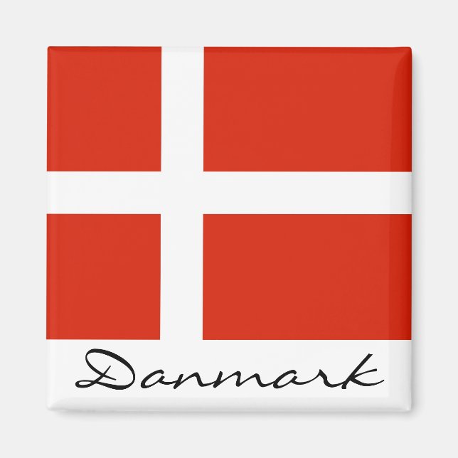 Imã Danmark com Dannebrog (Frente)