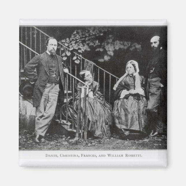 Imã Dante, Christina, Frances e William Rossetti (Frente)