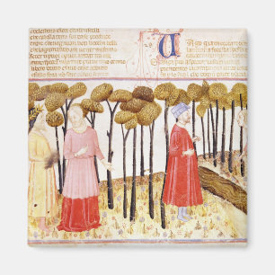 Imã Dante e Virgil na cimeira do purgatório