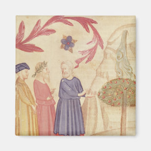 Imã Dante e Virgil no paraíso terrestre