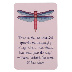 Ímã Dante Gabriel Rossetti Dragonfly Quote Magnet