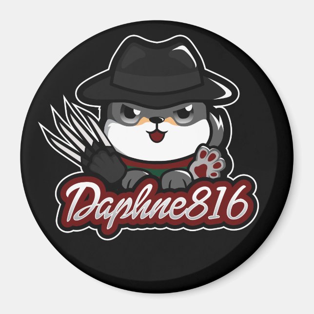 Imã Daphne 816 Halloween Magnet - Preto (Frente)